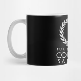 Courage - Inspiring & Motivating Quote - Ancient Greece Mug